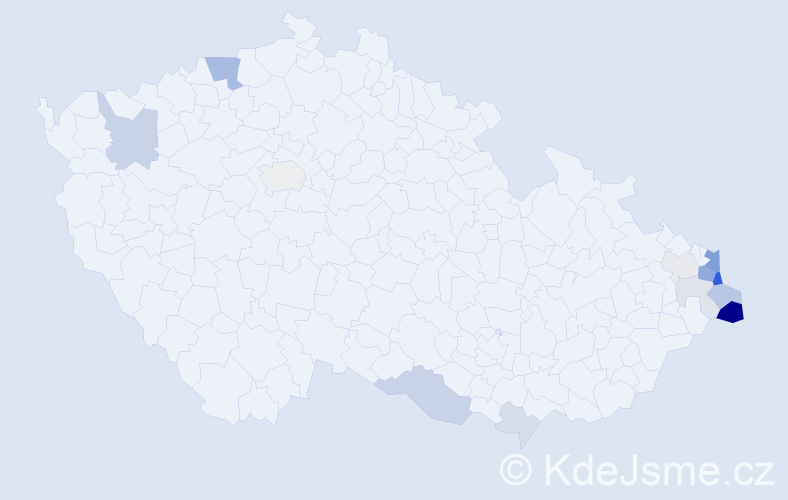 Příjmení: 'Reichenbach', počet výskytů 38 v celé ČR