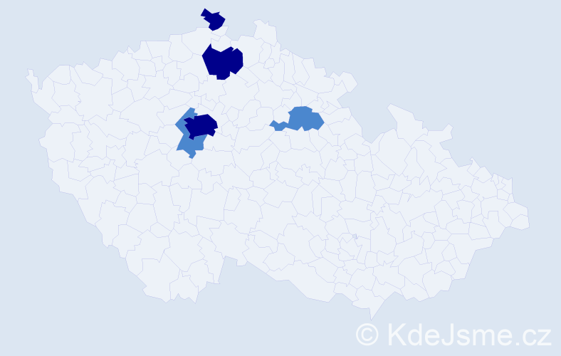 Příjmení: 'Kirchbergerová', počet výskytů 16 v celé ČR