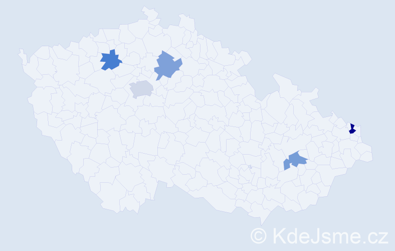 Příjmení: 'Bartalská', počet výskytů 7 v celé ČR