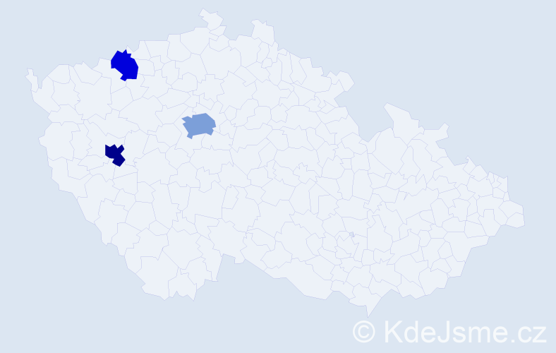 Příjmení: 'Velkova', počet výskytů 6 v celé ČR