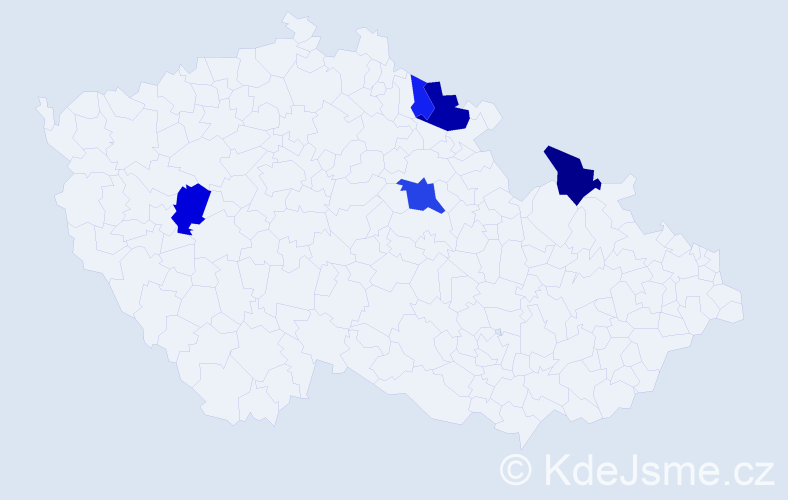 Příjmení: 'Kaninský', počet výskytů 11 v celé ČR