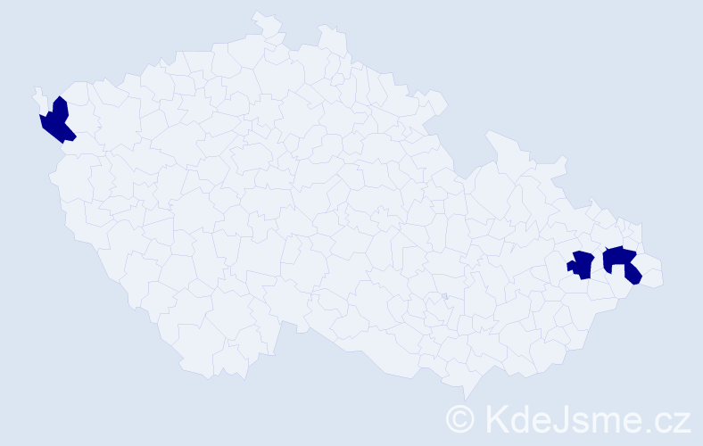 Příjmení: 'Daráková', počet výskytů 3 v celé ČR