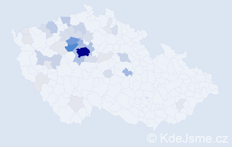 Příjmení: 'Vosmíková', počet výskytů 136 v celé ČR