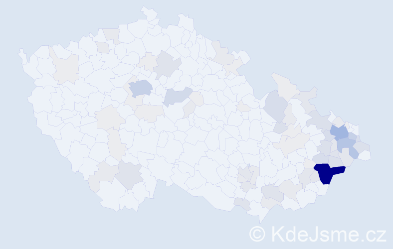 Příjmení: 'Kocurek', počet výskytů 302 v celé ČR