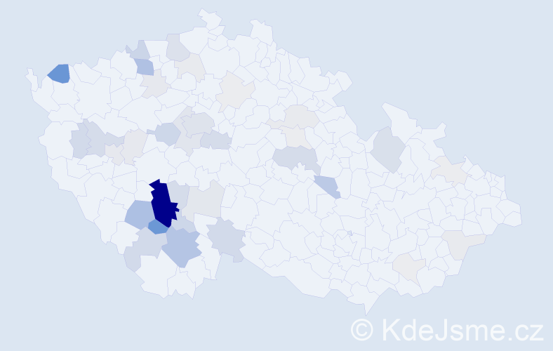 Příjmení: 'Hesoun', počet výskytů 162 v celé ČR