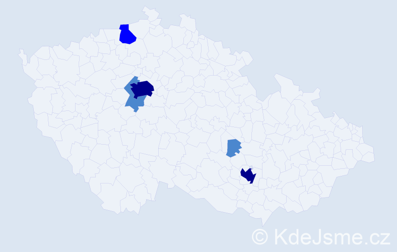Příjmení: 'Skarolek', počet výskytů 10 v celé ČR