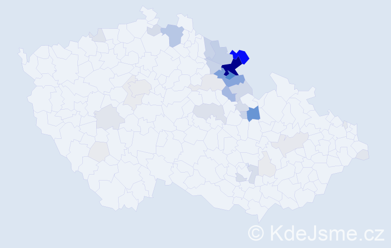 Příjmení: 'Kollertová', počet výskytů 214 v celé ČR