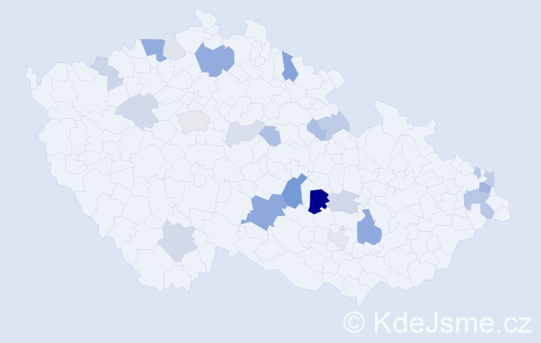 Příjmení: 'Roudenský', počet výskytů 55 v celé ČR