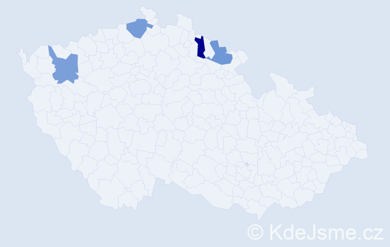 Příjmení: 'Grušák', počet výskytů 4 v celé ČR
