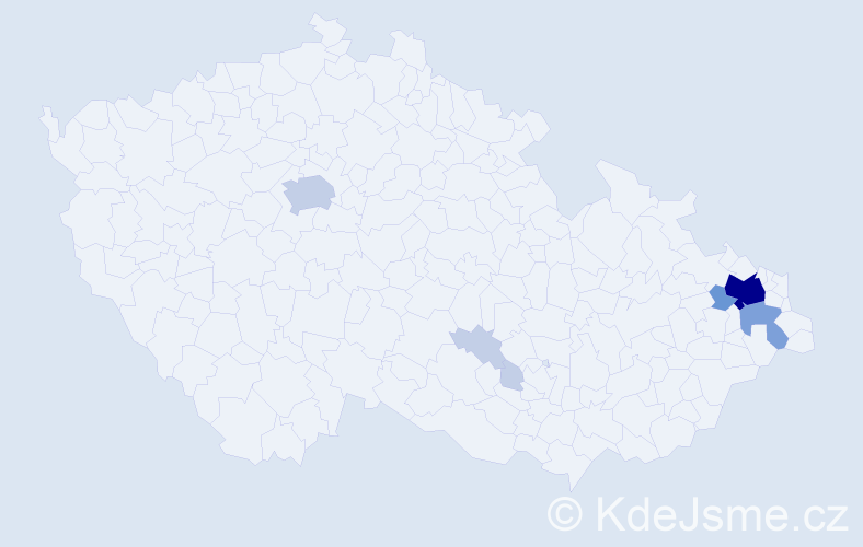 Příjmení: 'Nebel', počet výskytů 21 v celé ČR