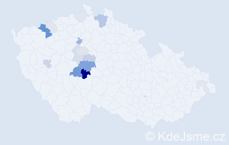 Příjmení: 'Budák', počet výskytů 49 v celé ČR