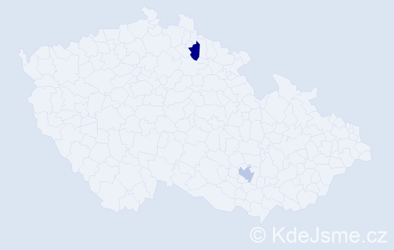 Příjmení: 'Reimoserová', počet výskytů 2 v celé ČR