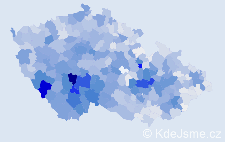 Příjmení: 'Kolářová', počet výskytů 8707 v celé ČR