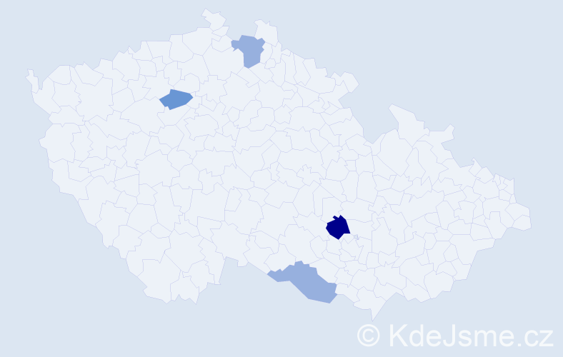 Příjmení: 'Halala', počet výskytů 16 v celé ČR