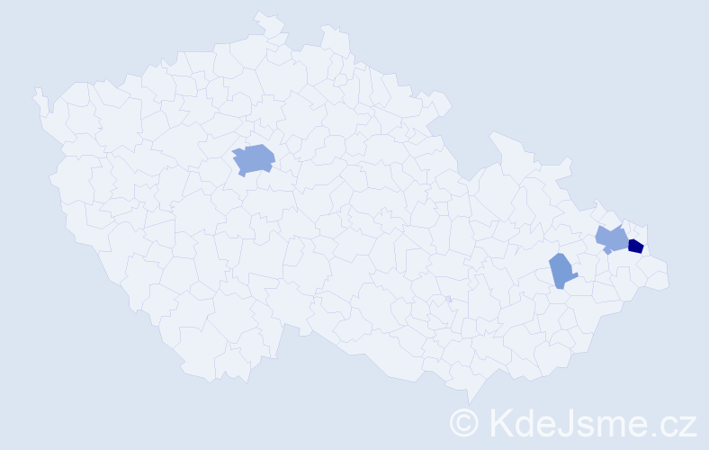 Příjmení: 'Cyžová', počet výskytů 11 v celé ČR