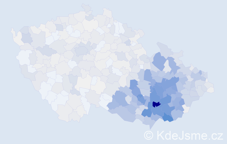 Příjmení: 'Hanáková', počet výskytů 3647 v celé ČR