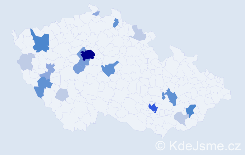 Příjmení: 'Ruth', počet výskytů 58 v celé ČR