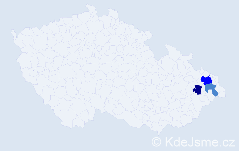 Příjmení: 'Butkov', počet výskytů 6 v celé ČR