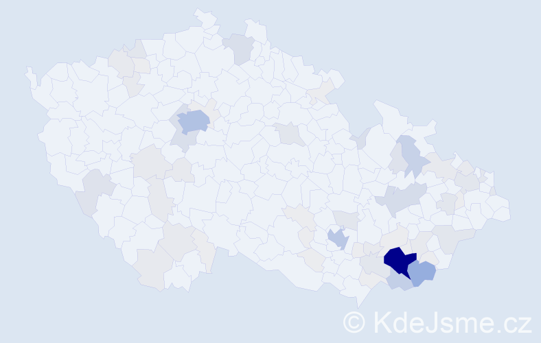 Příjmení: 'Habarta', počet výskytů 265 v celé ČR