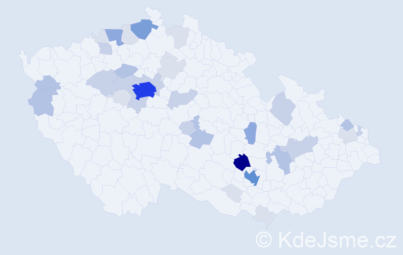 Příjmení: 'Babička', počet výskytů 111 v celé ČR