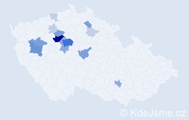 Příjmení: 'Viduna', počet výskytů 44 v celé ČR
