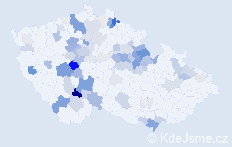 Příjmení: 'Chlumecká', počet výskytů 260 v celé ČR