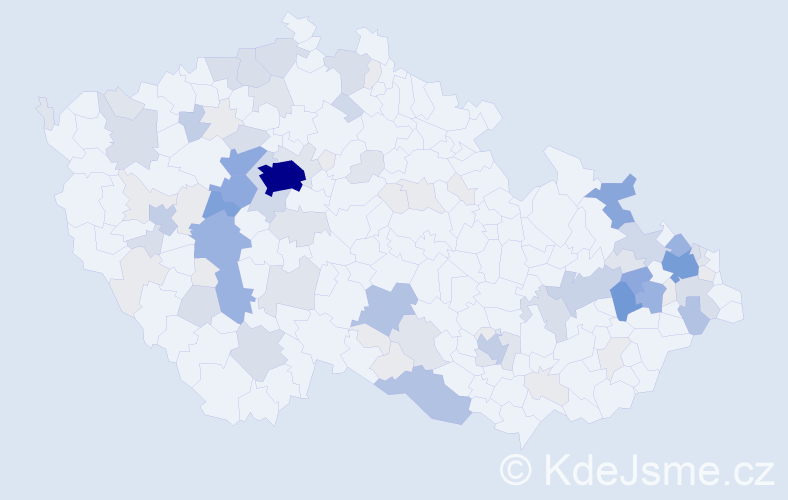 Příjmení: 'Biskup', počet výskytů 349 v celé ČR