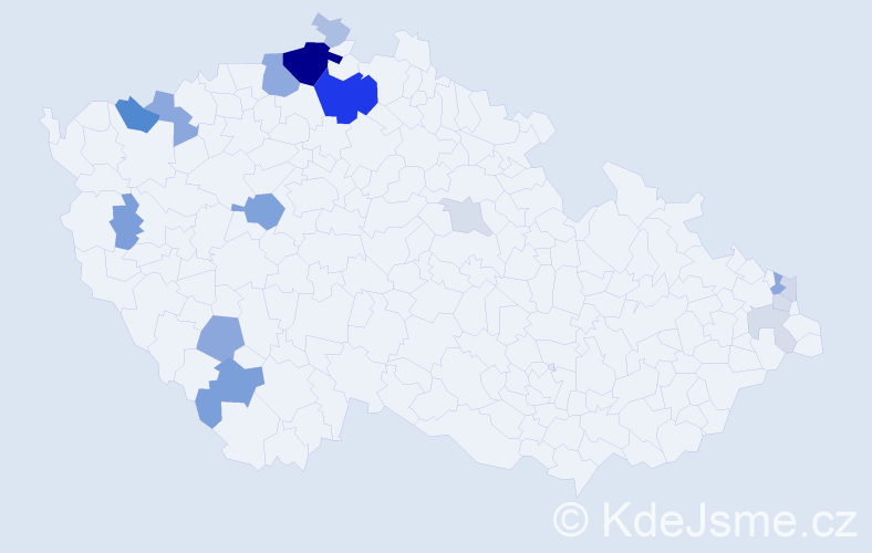 Příjmení: 'Lopušanová', počet výskytů 49 v celé ČR