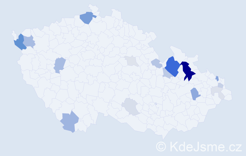 Příjmení: 'Košik', počet výskytů 52 v celé ČR