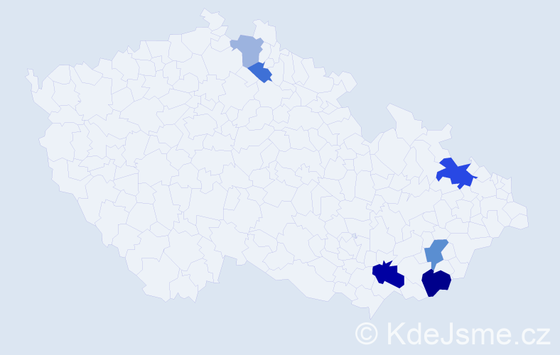 Příjmení: 'Lisalová', počet výskytů 13 v celé ČR