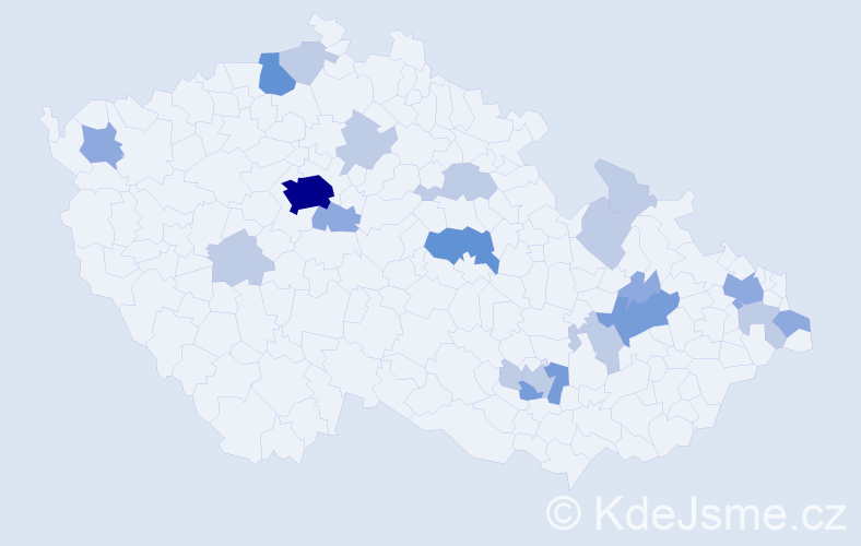 Příjmení: 'Černilová', počet výskytů 44 v celé ČR