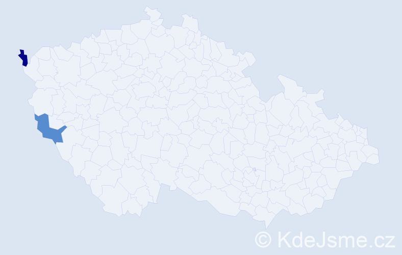 Příjmení: 'Kardas', počet výskytů 2 v celé ČR