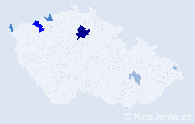 Příjmení: 'Bertoková', počet výskytů 13 v celé ČR