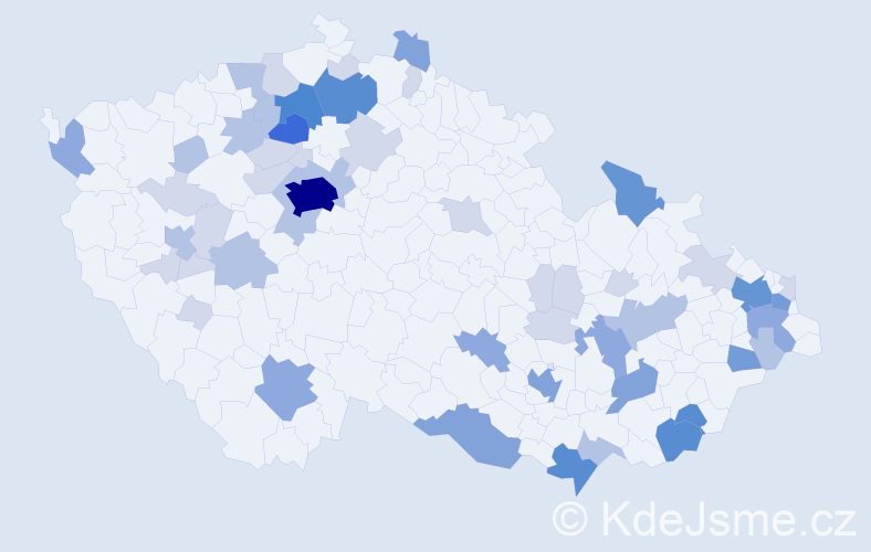 Příjmení: 'Turza', počet výskytů 155 v celé ČR