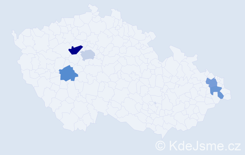 Příjmení: 'Zulák', počet výskytů 9 v celé ČR