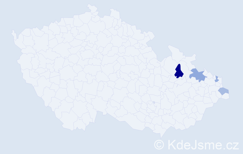 Příjmení: 'Lazarczyková', počet výskytů 6 v celé ČR