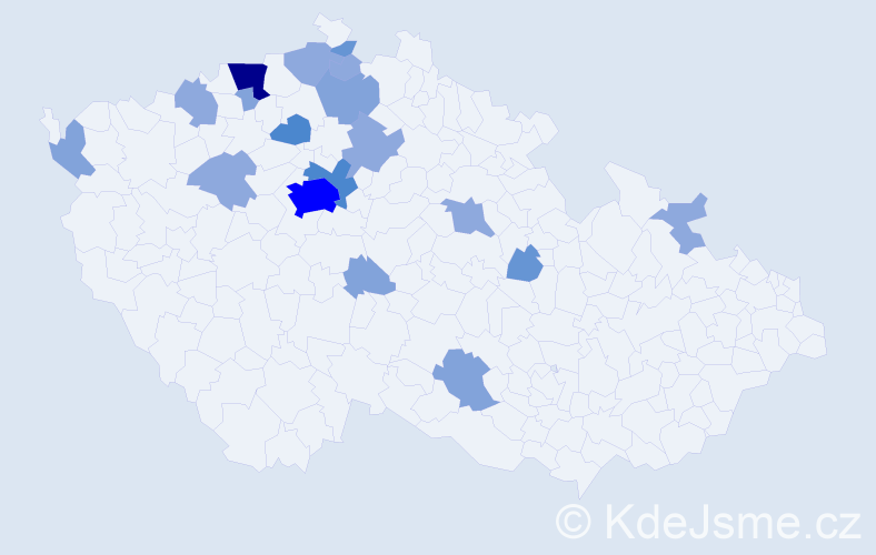 Příjmení: 'Quaiser', počet výskytů 45 v celé ČR
