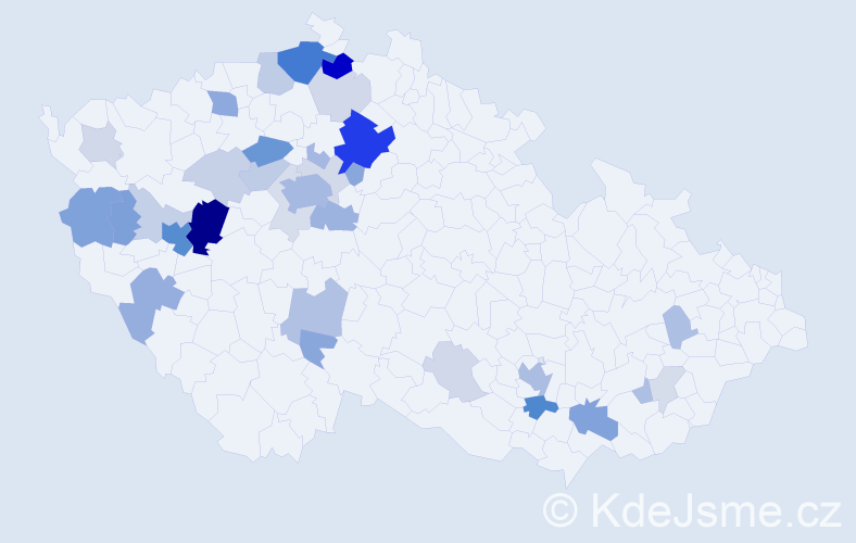 Příjmení: 'Kreidl', počet výskytů 113 v celé ČR