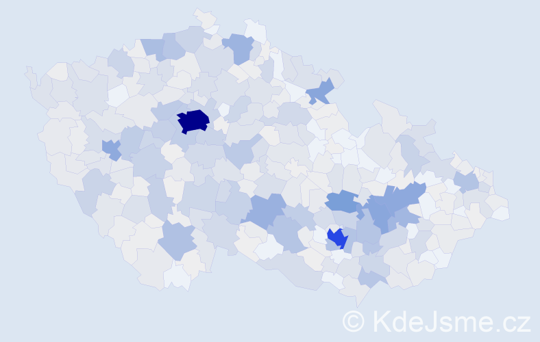 Příjmení: 'Vlach', počet výskytů 2636 v celé ČR