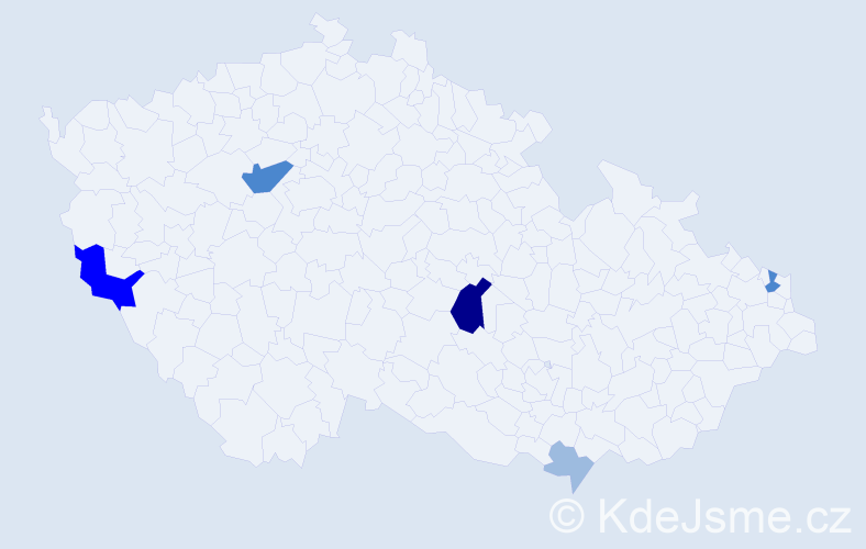 Příjmení: 'Mokričková', počet výskytů 12 v celé ČR