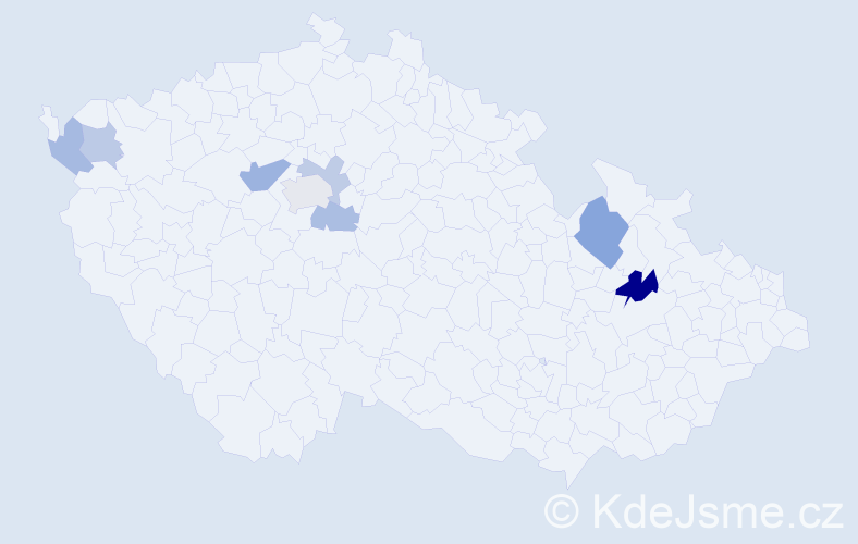 Příjmení: 'Pollner', počet výskytů 13 v celé ČR