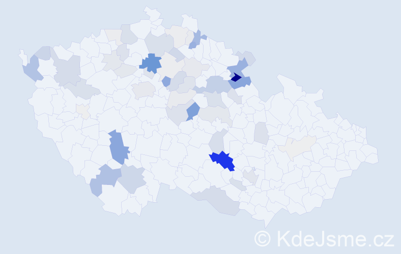 Příjmení: 'Kuřátková', počet výskytů 181 v celé ČR