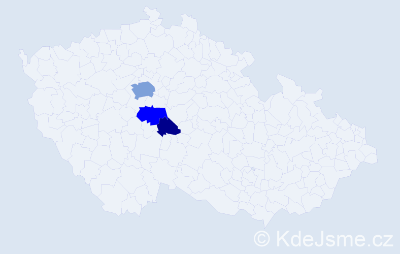 Příjmení: 'Pessr', počet výskytů 22 v celé ČR
