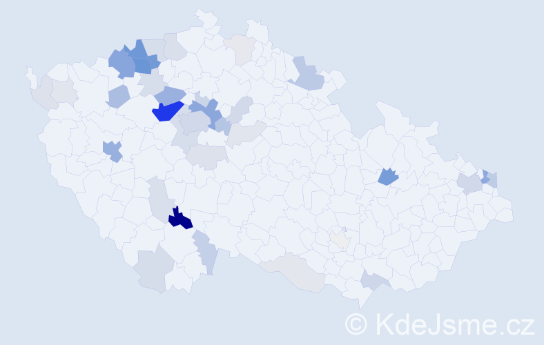 Příjmení: 'Badžová', počet výskytů 142 v celé ČR