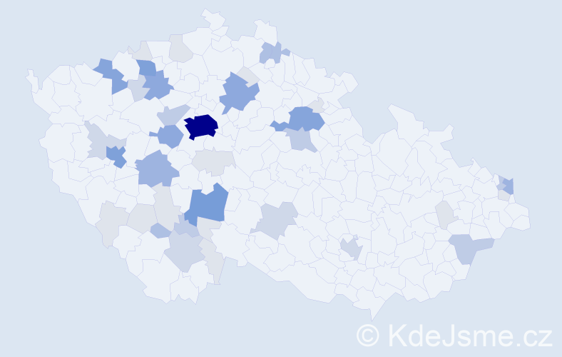 Příjmení: 'Lálová', počet výskytů 146 v celé ČR