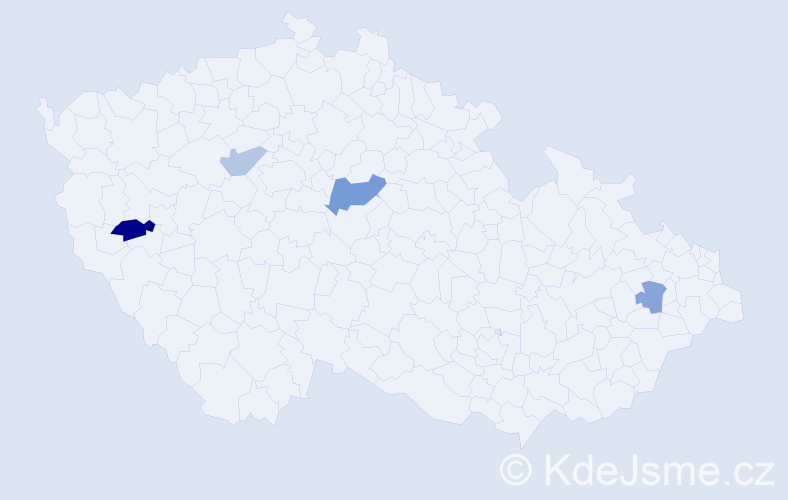 Příjmení: 'Bošeąa', počet výskytů 6 v celé ČR