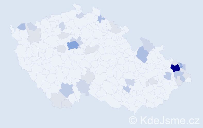 Příjmení: 'Florek', počet výskytů 99 v celé ČR