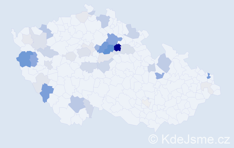 Příjmení: 'Košátková', počet výskytů 118 v celé ČR