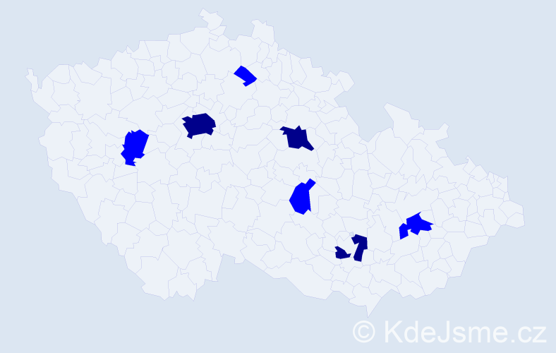 Příjmení: 'Kovalets', počet výskytů 10 v celé ČR