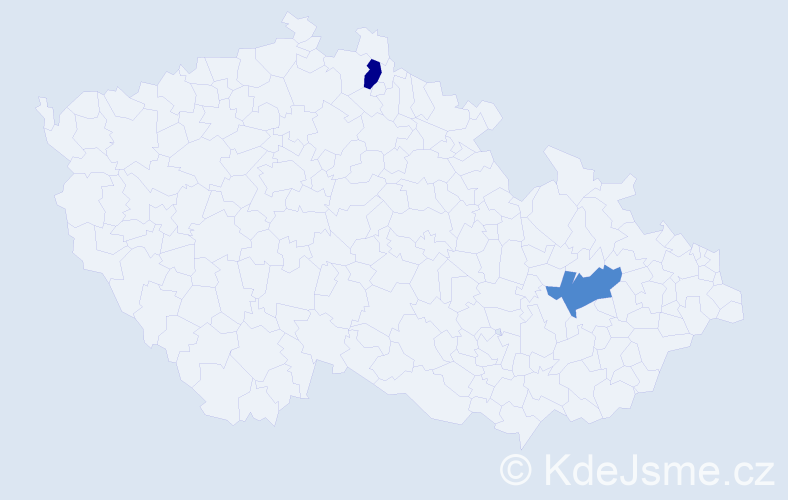 Příjmení: 'Taddei', počet výskytů 2 v celé ČR